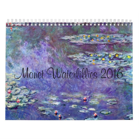 Calendrier Mural L'eau Lillies 2016 de Monet (Protection)