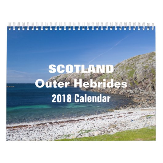 Calendrier Mural L'Ecosse Hebrides externe (Protection)