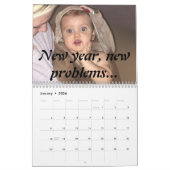 Calendrier Mural Les 12 mois des problèmes d'émotion-enfant en bas (Jan 2026)