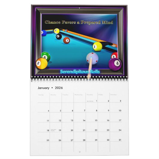Calendrier Mural Les billards classent 2018 (Jan 2026)