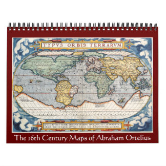 Calendrier Mural Les cartes d'Abraham Ortelius 2012