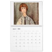Calendrier Mural Les femmes de Modigliani 2026 (Mar 2026)