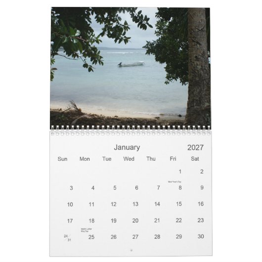 Calendrier Mural Les Fidji 2010 (Jan 2027)