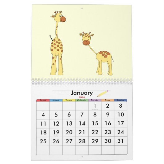 Calendrier Mural Les girafes classent 2013. Bandes dessinées (Jan 2026)