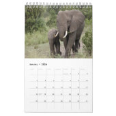 Calendrier Mural Les mamans et les animaux africains de bébés (Jan 2026)