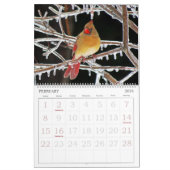 Calendrier Mural Les oiseaux classent avec de grands nombres (Feb 2026)