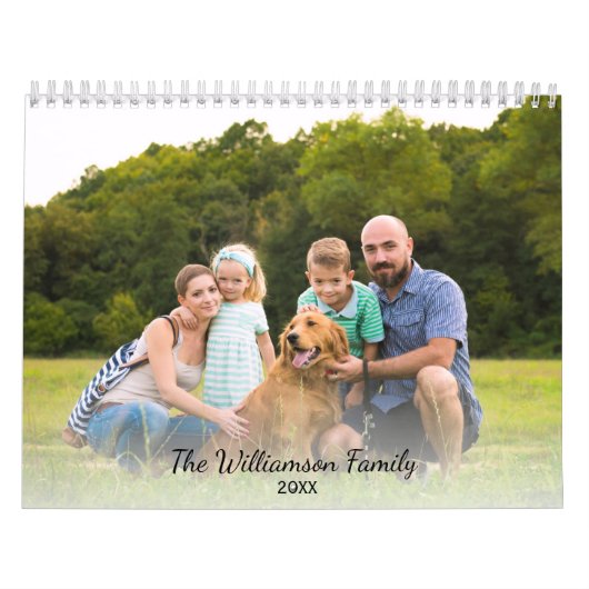 Calendrier Mural Les photos de famille faites sur commande font (Protection)