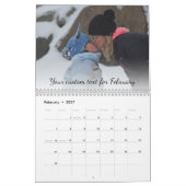 Calendrier Mural Les photos de famille faites sur commande font (Feb 2027)