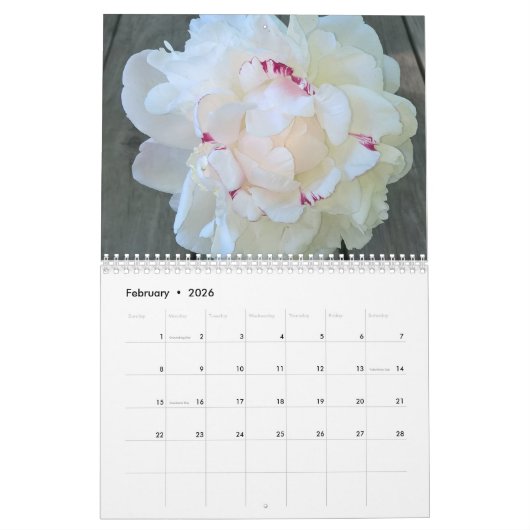 Calendrier Mural Les pivoines classent 2017 (Feb 2026)