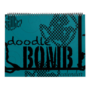Calendrier Mural Livre de coloriage de bombe de griffonnage