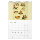 Calendrier Mural Livre de cuisine démodé (Jan 2027)