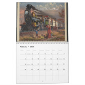 Calendrier Mural Locomotives des 1800s (Feb 2026)