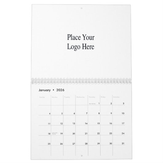 Calendrier Mural Logo de Custom Company (Jan 2026)