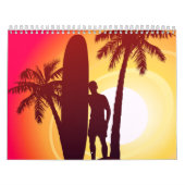 Calendrier Mural Longboard et palmiers (Protection)