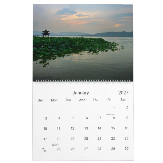Calendrier Mural Lotus (Jan 2027)