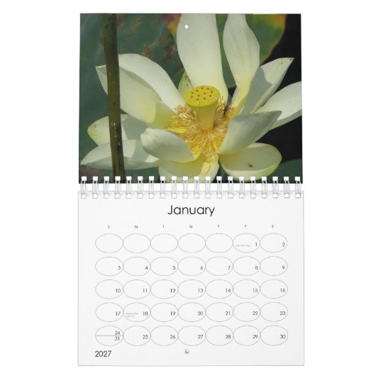 Calendrier Mural Lotus Flower 2008 (Jan 2027)