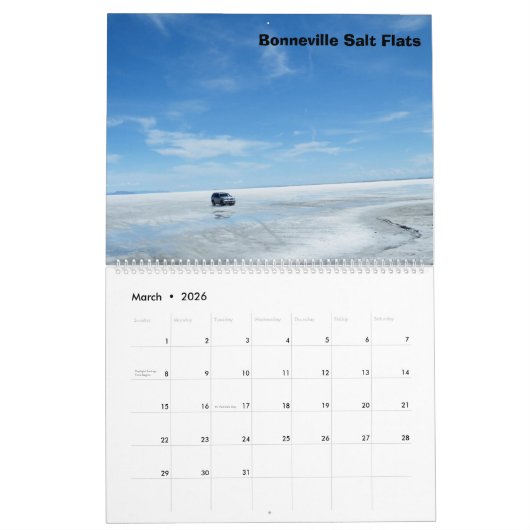 Calendrier Mural L'Utah aménage 2018 en parc (Mar 2026)