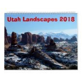 Calendrier Mural L'Utah aménage 2018 en parc (Protection)