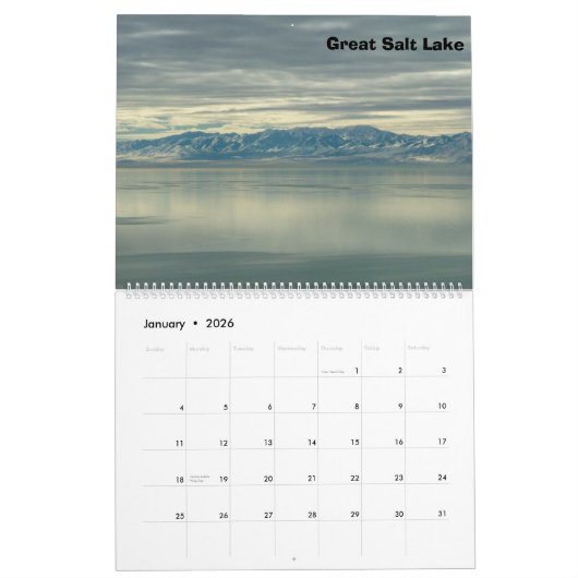 Calendrier Mural L'Utah aménage 2018 en parc (Jan 2026)