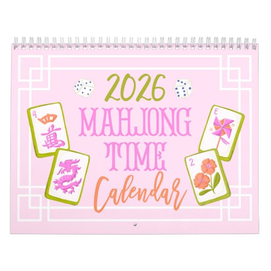 Calendrier mural Mahjong 2026 (Protection)