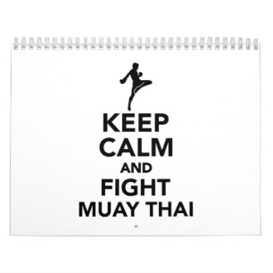 Calendrier Mural Maintenez thaïlandais calme et de combat de Muay
