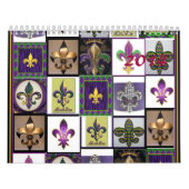 Calendrier Mural Mardi gras collage fleur de lis 2014 (Protection)
