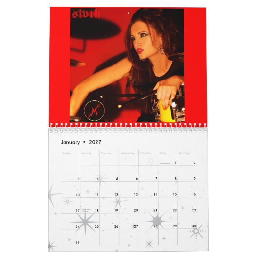 Calendrier Mural Maria Kanellis, chanteur/compositeur/calendrier (Jan 2027)