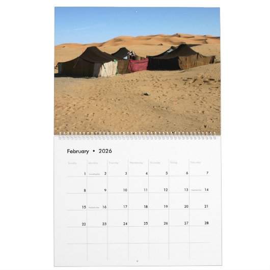 Calendrier Mural Maroc (Feb 2026)