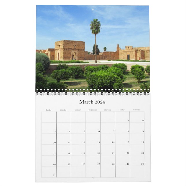 Calendrier 2024-12 Calendrier Mensuel Mural 2024 de Maroc
