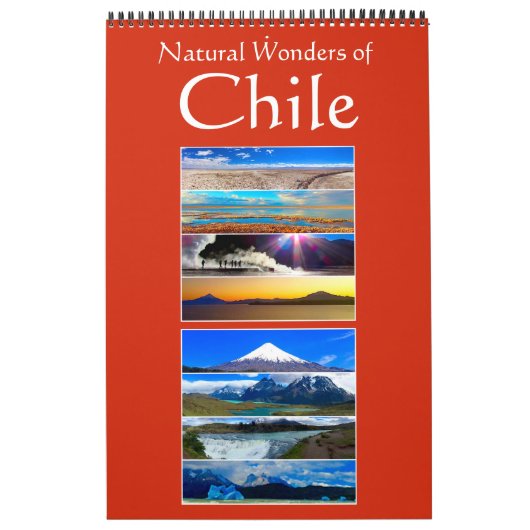 Calendrier Mural merveilles du chili (Protection)