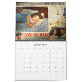 Calendrier mural mexicain d'affiche de film (Jan 2026)