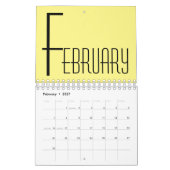 Calendrier mural minimal (Feb 2027)