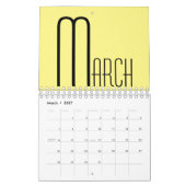 Calendrier mural minimal (Mar 2027)