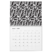 Calendrier mural minimaliste abstrait moderne (Mar 2027)