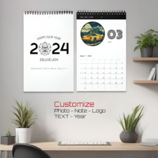 Calendrier mural minimaliste élégant pour entrepri