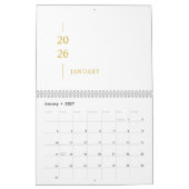 Calendrier mural minimaliste moderne 2026 (Jan 2027)