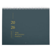 Calendrier mural minimaliste moderne 2026 (Protection)