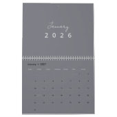 Calendrier mural minimaliste moderne 2026 (Jan 2027)