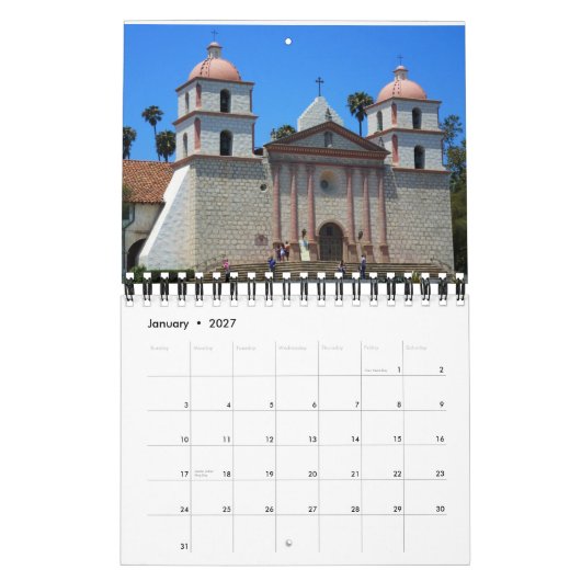 Calendrier Mural Mission Santa Barbara (Jan 2027)