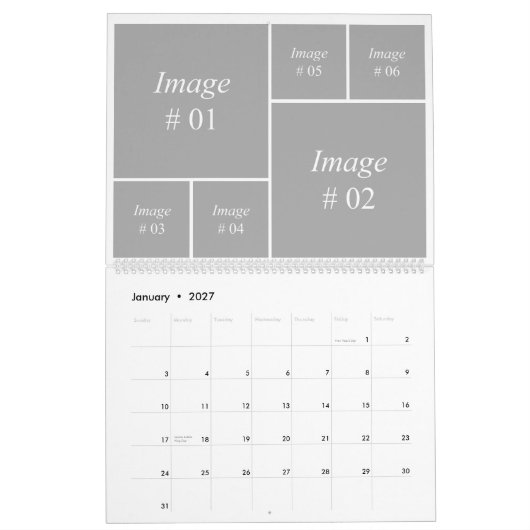 Calendrier Mural modèle de collection instagram de 12 mois (Jan 2027)