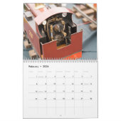 Calendrier mural modèle de locomotives à vapeur (Feb 2026)