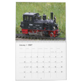 Calendrier mural modèle de locomotives à vapeur (Jan 2027)