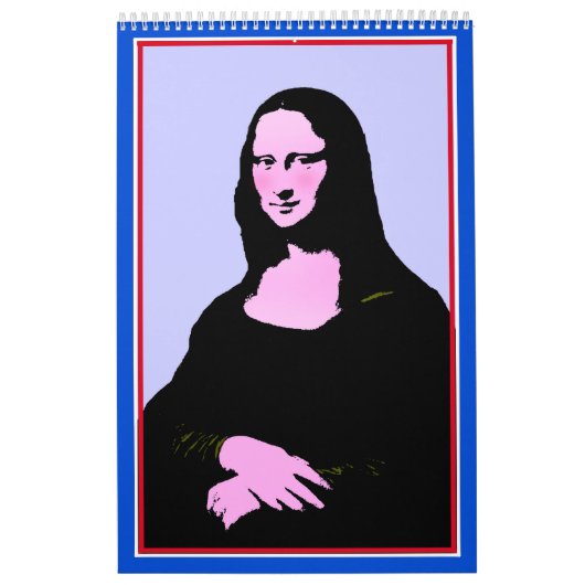 Calendrier Mural Mona Lisa Pop Art Style (Protection)
