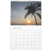 Calendrier Mural monde du coucher de soleil (Jan 2027)