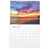 Calendrier Mural monde du coucher de soleil (Feb 2027)