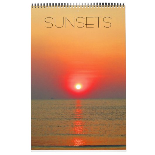 Calendrier Mural monde du coucher de soleil (Protection)