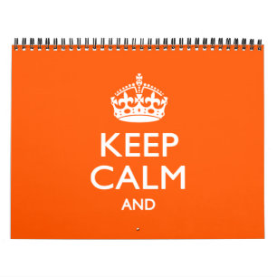 Calendrier Mural Monthly Personnalisé KEEP CALM 2025 Votre texte