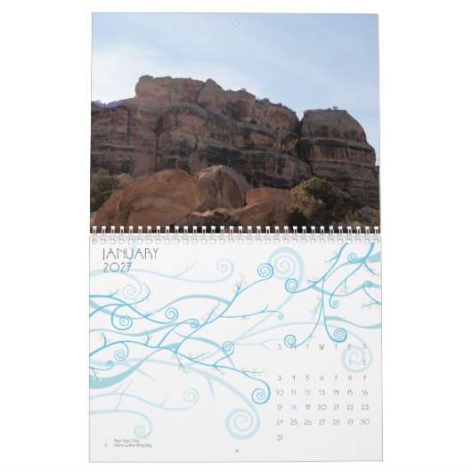 Calendrier Mural Monument national du Colorado (Jan 2027)