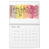 Calendrier Mural Mots à vivre par :   Un mot par mois (Feb 2026)