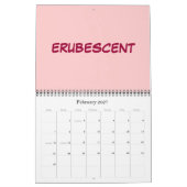 Calendrier Mural Mots d'amusement (Feb 2027)
